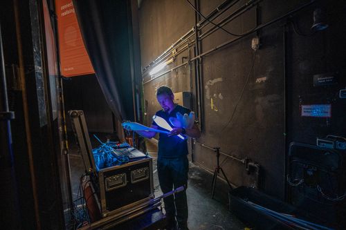 Backstage LED Show Vorbereitungen